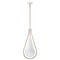Nuvo Admiral 1-Light Pendant 10 in. Matte White and Natural Brass White Opal Glass 60/7923 - alternate 1